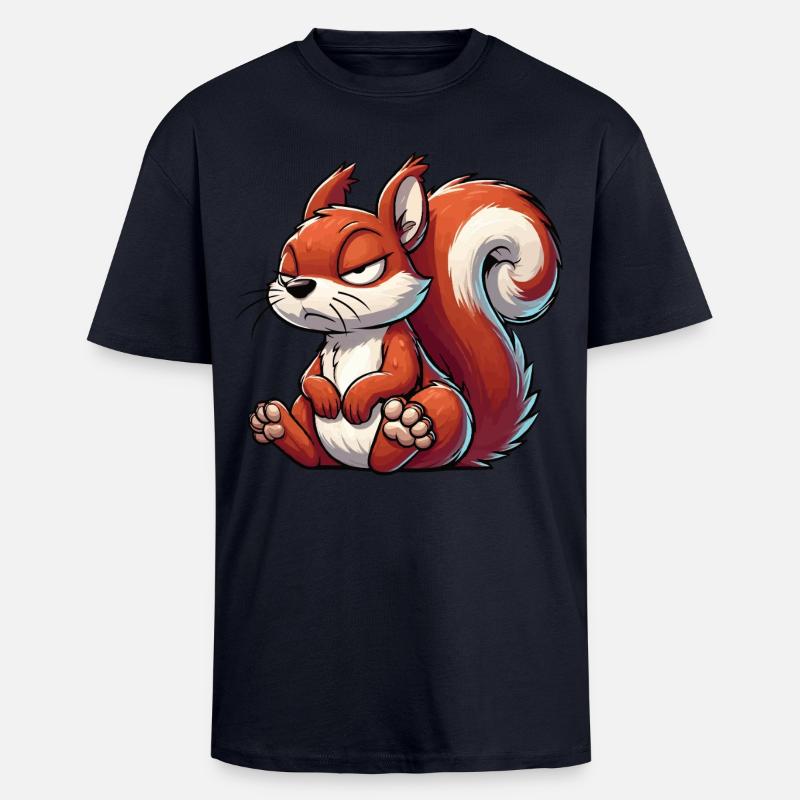 Squirrel Squirrel Squirrel Lover Rodent - Unisex Oversized Heavyweight T-shirt - french navy