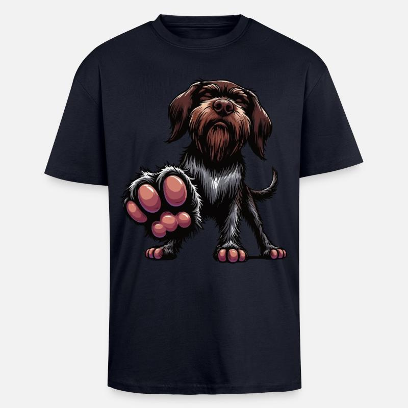Deutsch Drahthaar Deutsch-Drahthaar Besitzer - Oversized Heavyweight Unisex T-Shirt - French Navy