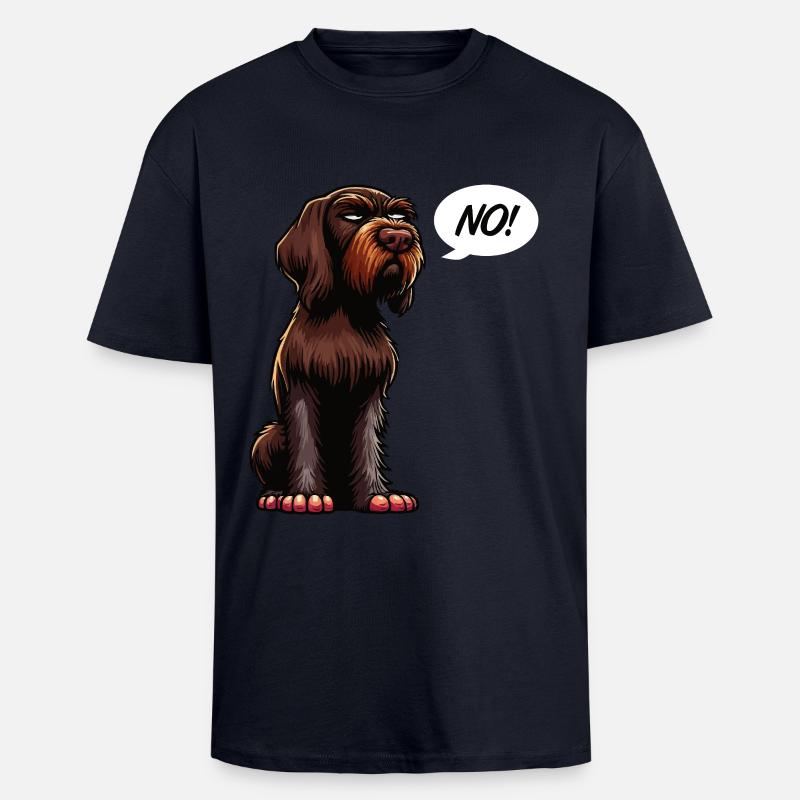 No German Wirehaired German Wirehaired Owner - Unisex Oversized Heavyweight T-shirt - french navy