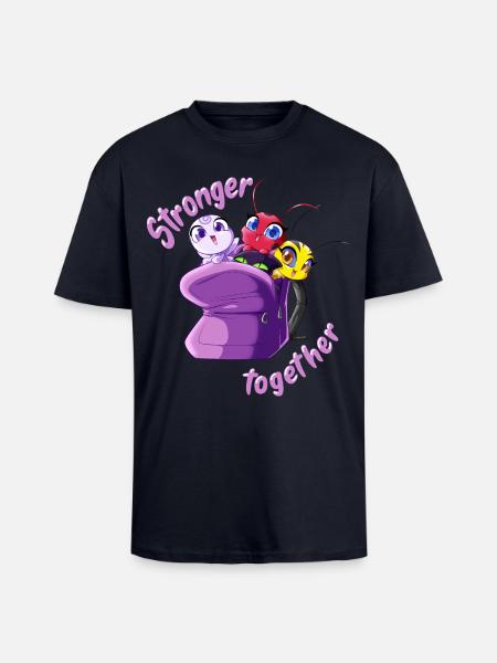 Miraculous Stærkere Sammen - Unisex oversized heavyweight t-shirt - navy