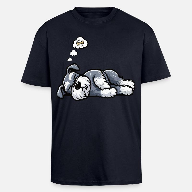 Schnauzer géant Schnauzer Propriétaire de Schnauzer - T-shirt unisexe oversize épais - bleu marine