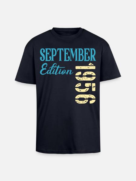September 1956 - 70th birthday - Unisex Oversized Heavyweight T-shirt - french navy
