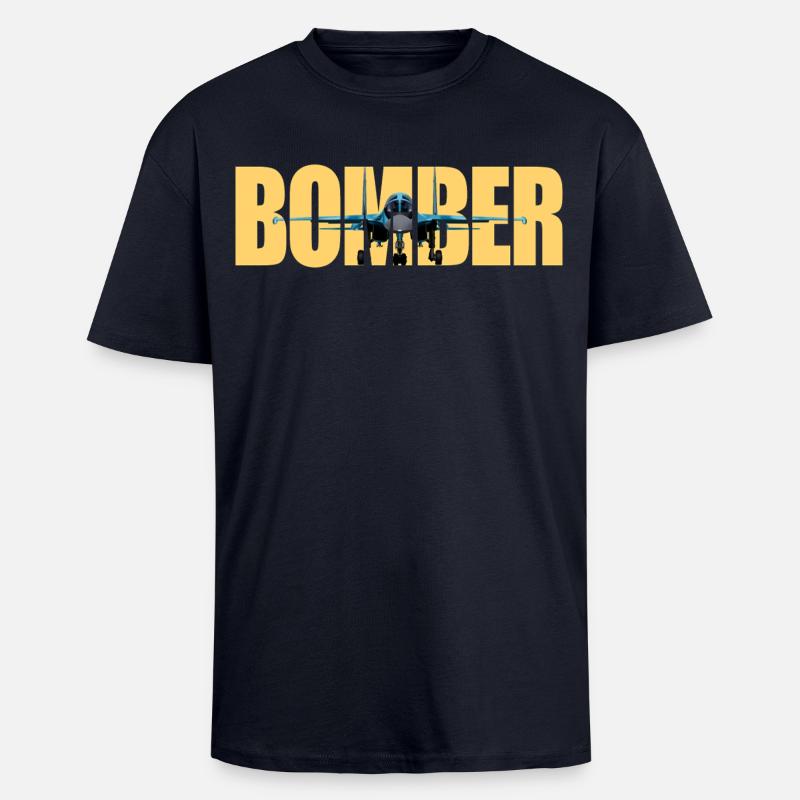 Bomber Su-34 - Oversized Heavyweight Unisex T-Shirt - French Navy