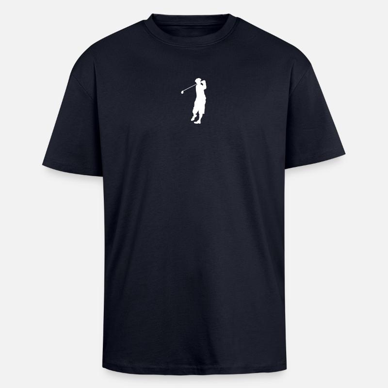 Silhouette de golf - T-shirt unisexe oversize épais - bleu marine