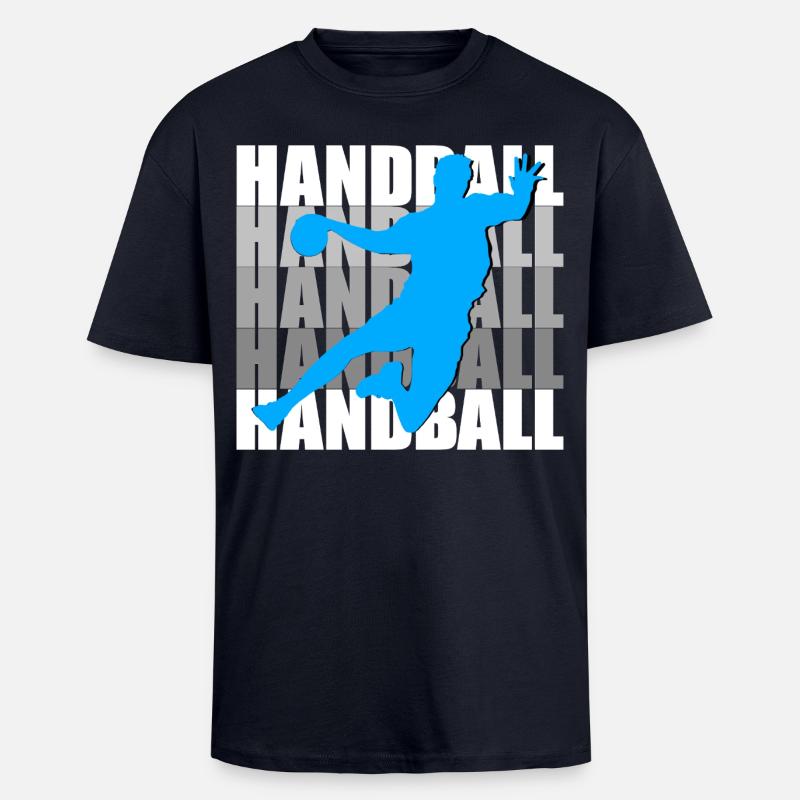 Handball - T-shirt unisexe oversize épais - bleu marine