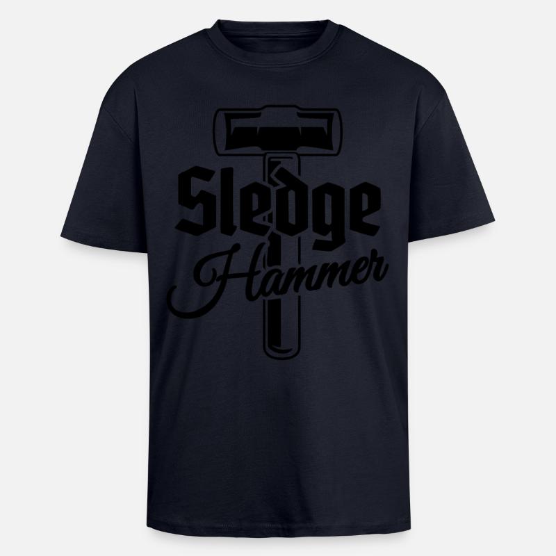 Hammers Tools and Crafts - Sledgehammer - Unisex Oversized Heavyweight T-shirt - french navy