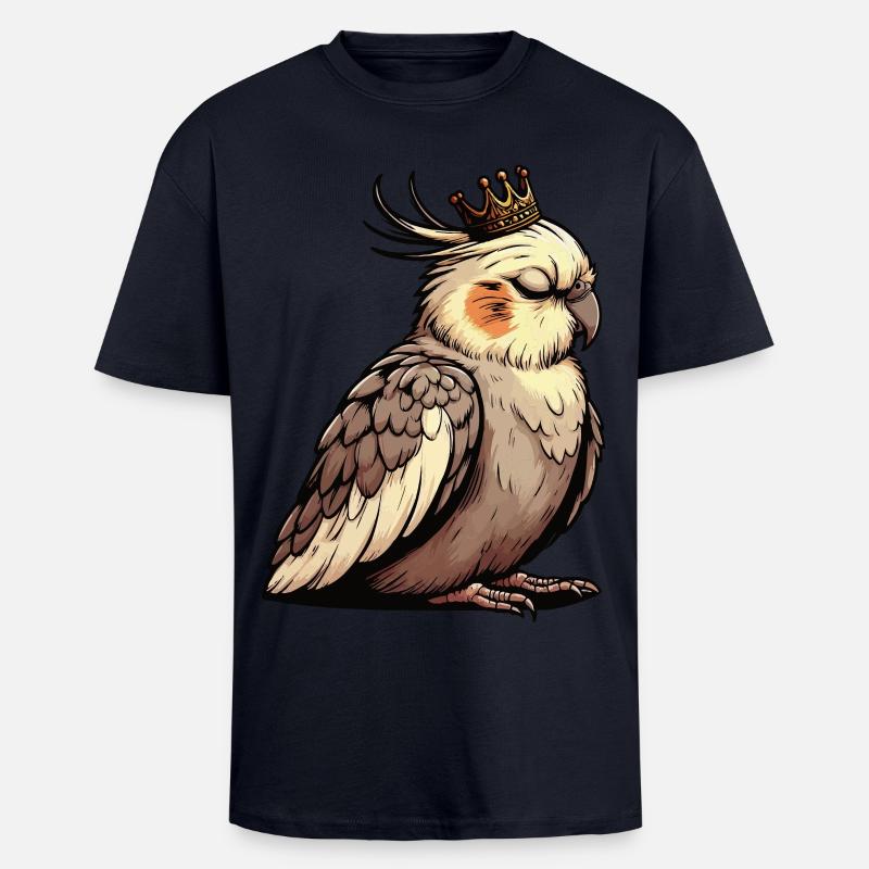 Calopsitte Calopsitte Calopsitte Oiseau calopsitte - T-shirt unisexe oversize épais - bleu marine