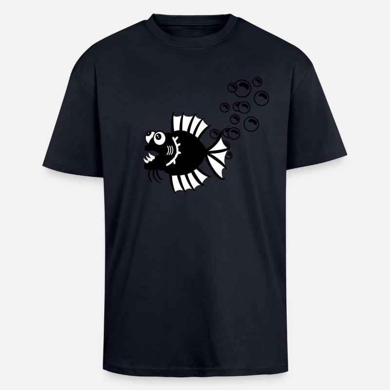 Blasen / bubbles (C, 1c) - Oversized Heavyweight Unisex T-Shirt - French Navy