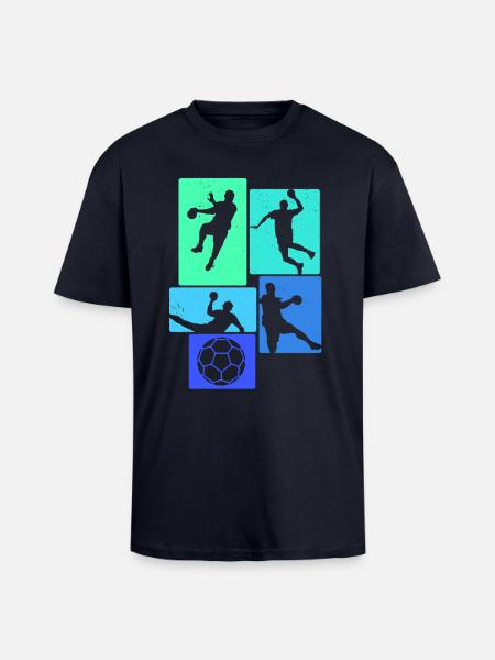 Handball Handball Players - Unisex Oversized Heavyweight T-shirt - french navy
