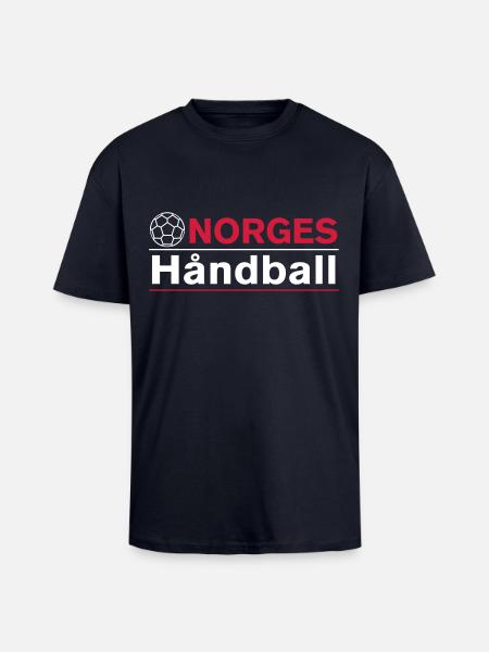 Norges-Handball - Oversized Heavyweight Unisex T-Shirt - French Navy