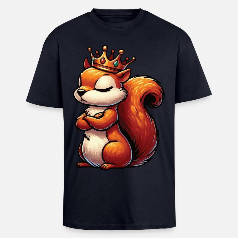 Eichhörnchen Eichhorn Eichhörnchenliebhaber Nager - Oversized Heavyweight Unisex T-Shirt - French Navy