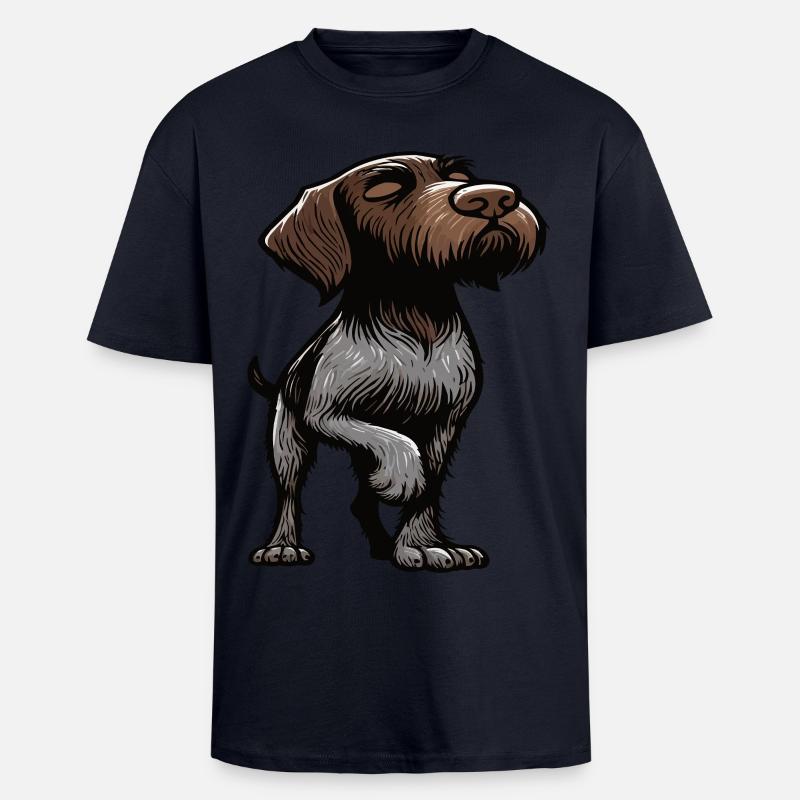 Deutsch Drahthaar Deutsch-Drahthaar Besitzer - Oversized Heavyweight Unisex T-Shirt - French Navy