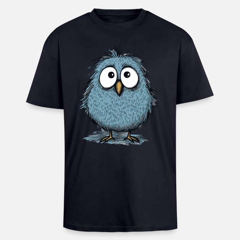 ein süßer lustiger Vogel - Oversized Heavyweight Unisex T-Shirt - French Navy
