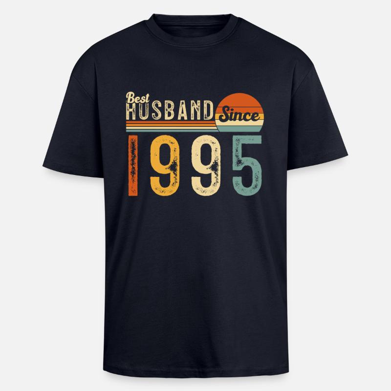 Bester Ehemann seit 1995 - Oversized Heavyweight Unisex T-Shirt - French Navy