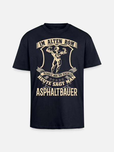 Asphaltbauer Shirt - Oversized Heavyweight Unisex T-Shirt - French Navy