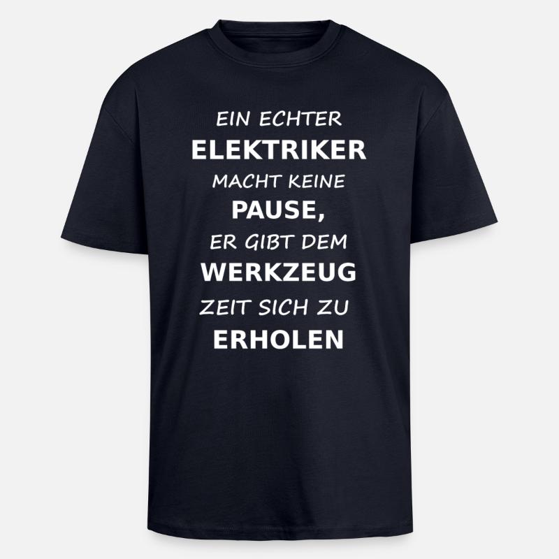 elektikerdd - Oversized Heavyweight Unisex T-Shirt - French Navy