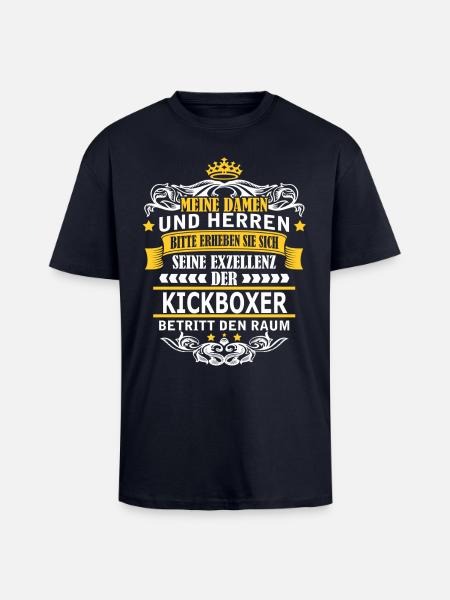 KICKBOXER - Oversized Heavyweight Unisex T-Shirt - French Navy
