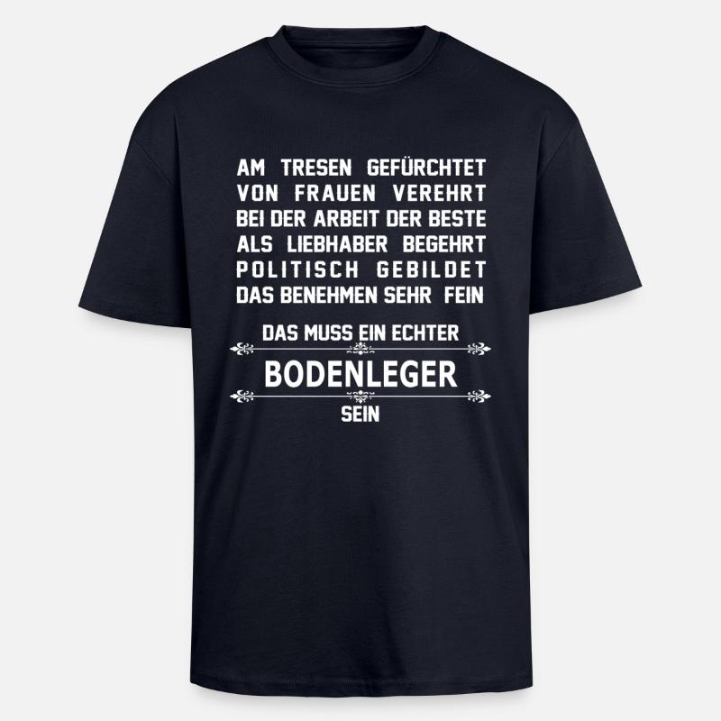 bodenleger - Oversized Heavyweight Unisex T-Shirt - French Navy