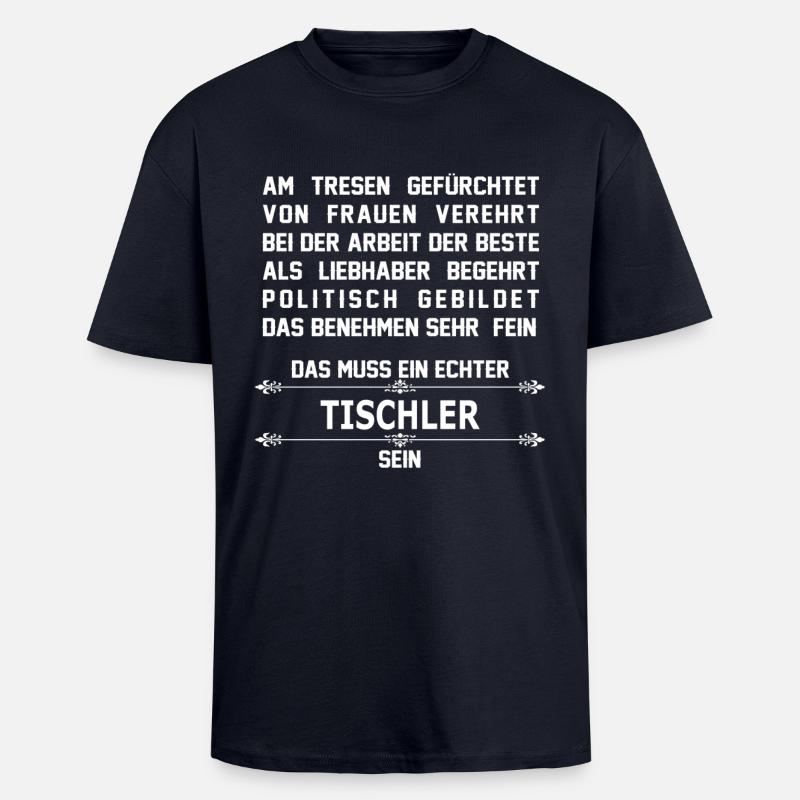tischler - Oversized Heavyweight Unisex T-Shirt - French Navy