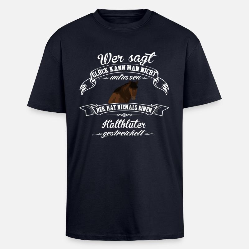 Kaltblüter Glück - Oversized Heavyweight Unisex T-Shirt - French Navy