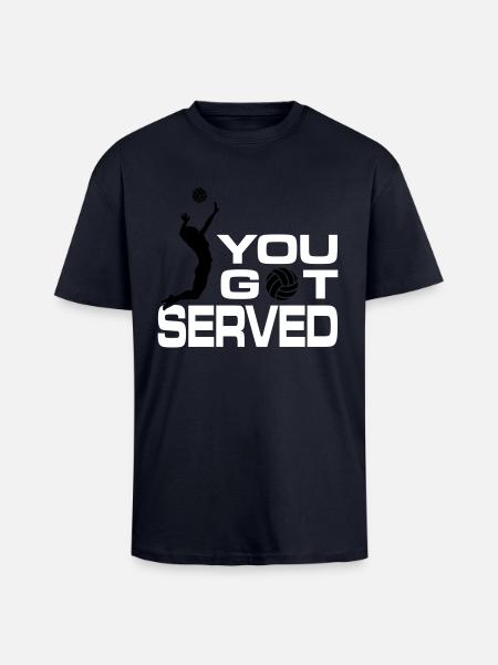 You got served - Oversized Heavyweight Unisex T-Shirt - French Navy