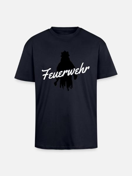 feuerwehr - Oversized Heavyweight Unisex T-Shirt - French Navy