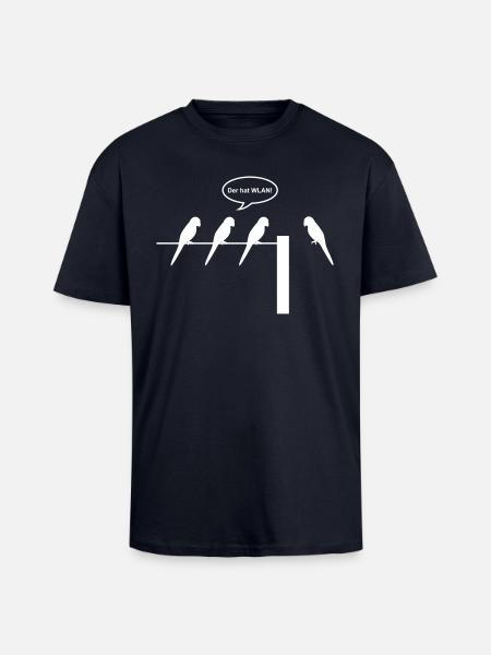 Der hat WLAN (md) - Oversized Heavyweight Unisex T-Shirt - French Navy