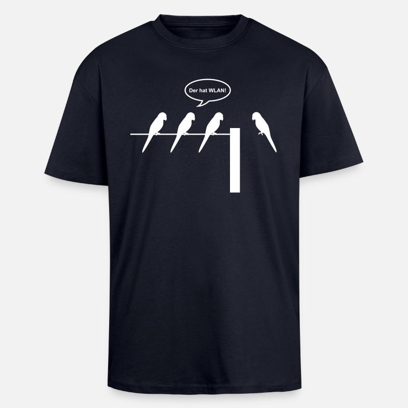 Der hat WLAN (md) - Oversized Heavyweight Unisex T-Shirt - French Navy