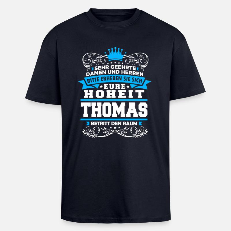 Eure Hoheit - Thomas - Oversized Heavyweight Unisex T-Shirt - French Navy