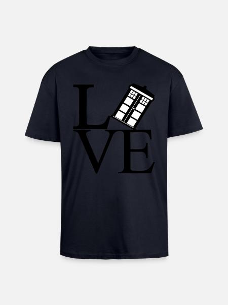 Love black - Unisex Oversized Heavyweight T-shirt - french navy