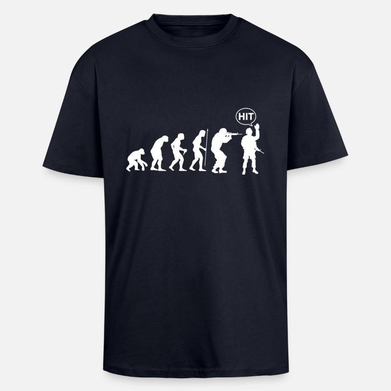 évolution Airsoft - T-shirt unisexe oversize épais - bleu marine