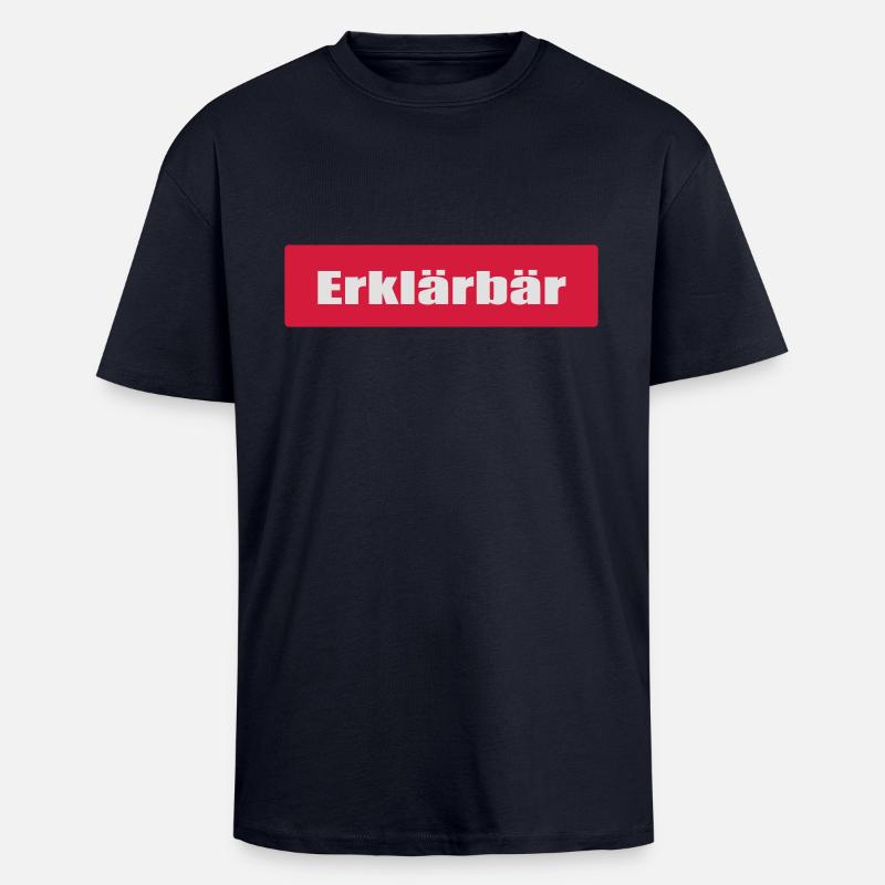 Erklaerbaer - Oversized Heavyweight Unisex T-Shirt - French Navy