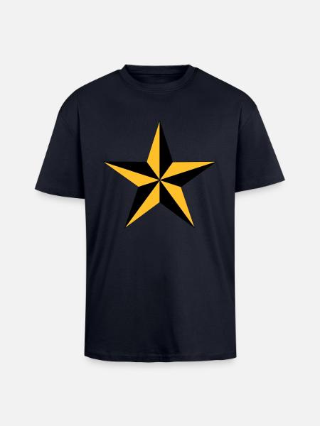 Nautical Star - Unisex Oversized Heavyweight T-shirt - french navy