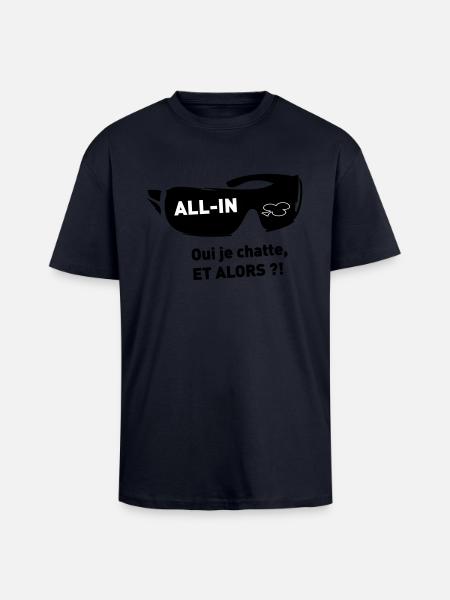 Chance - Unisex Oversized Heavyweight T-shirt - french navy