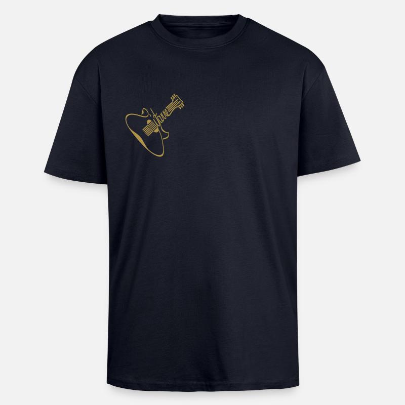 Gitarre 2 - Oversized Heavyweight Unisex T-Shirt - French Navy