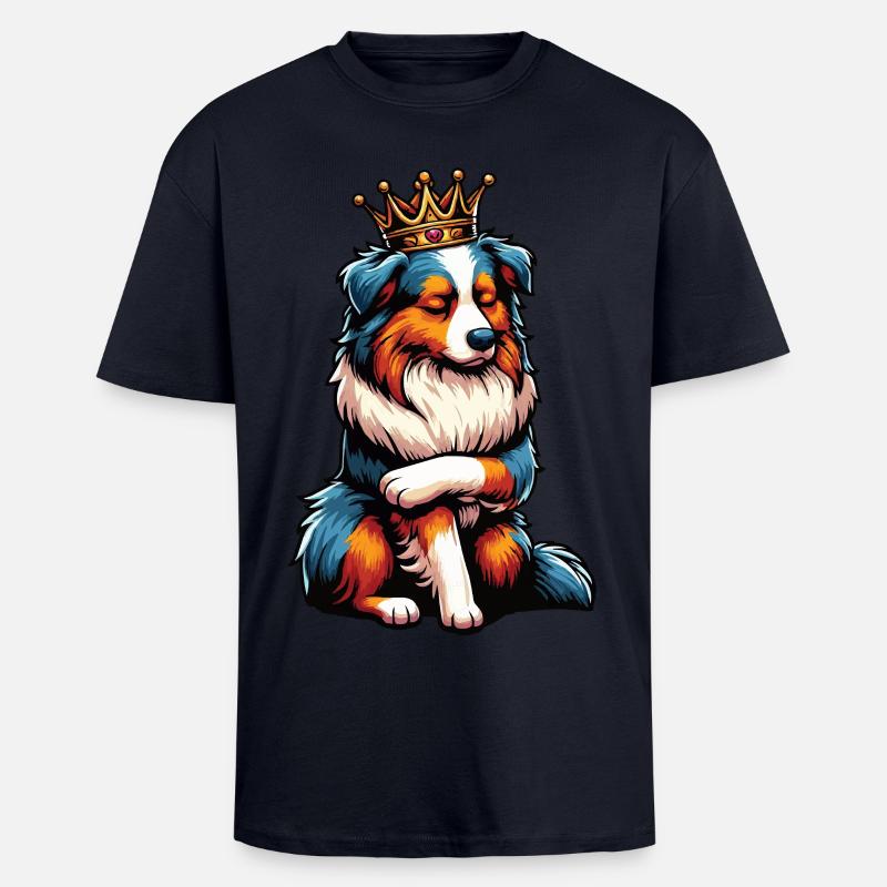 Australian Shepherd Aussie Aussiebesitzer Aussies - Oversized Heavyweight Unisex T-Shirt - French Navy
