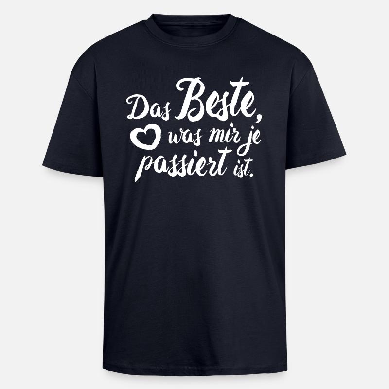 Du bist das Beste! - Oversized Heavyweight Unisex T-Shirt - French Navy