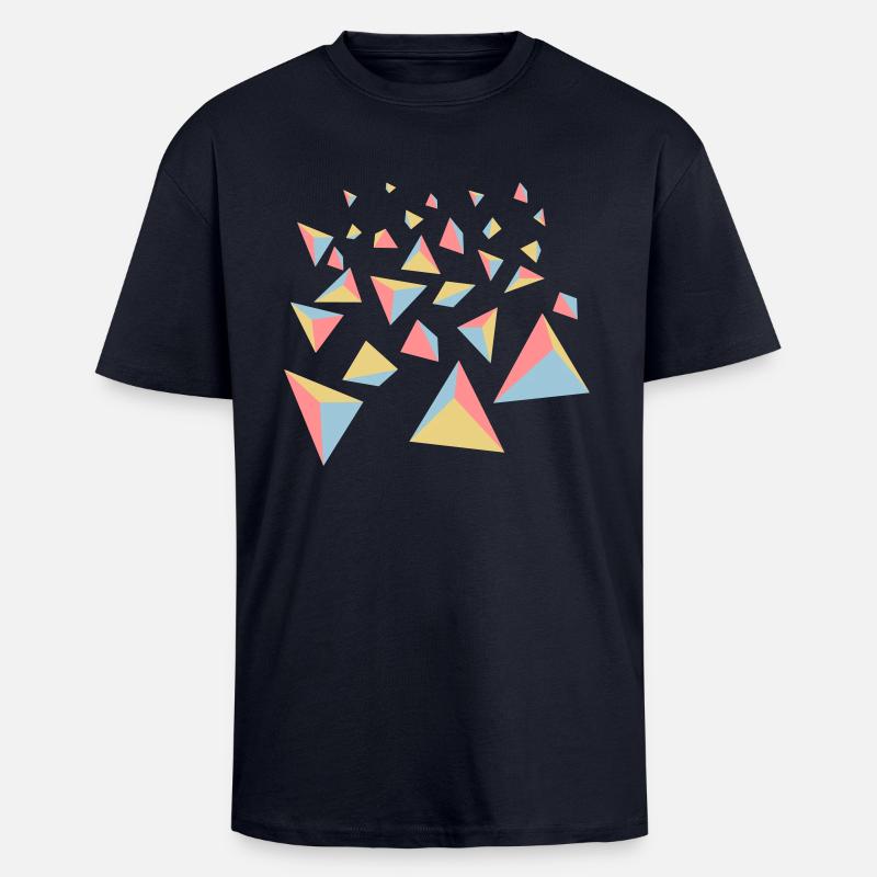 pyramids - Oversized Heavyweight Unisex T-Shirt - French Navy
