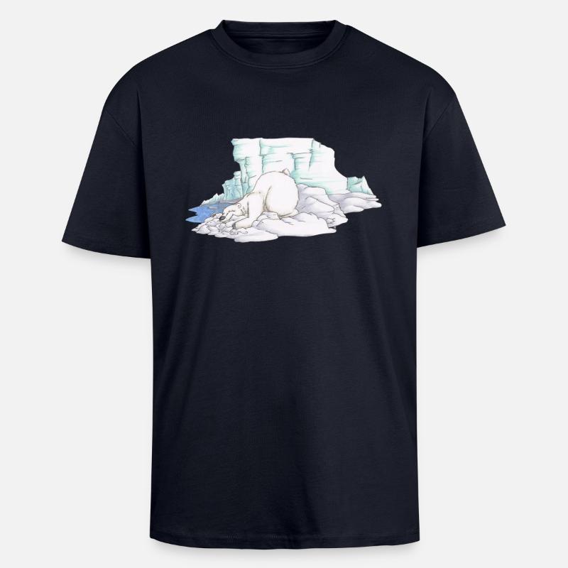 Eisbär - Oversized Heavyweight Unisex T-Shirt - French Navy
