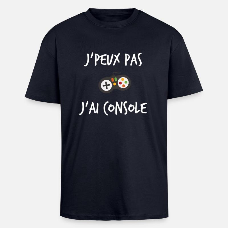j'peux pas j'ai console ? - T-shirt unisexe oversize épais - bleu marine