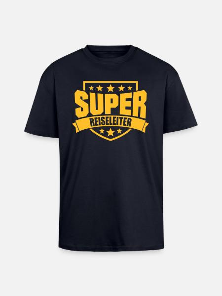 Super Reiseleiter - Oversized Heavyweight Unisex T-Shirt - French Navy