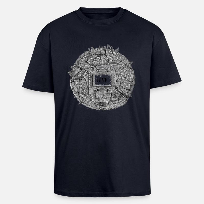 Madrid - T-shirt unisexe oversize épais - bleu marine