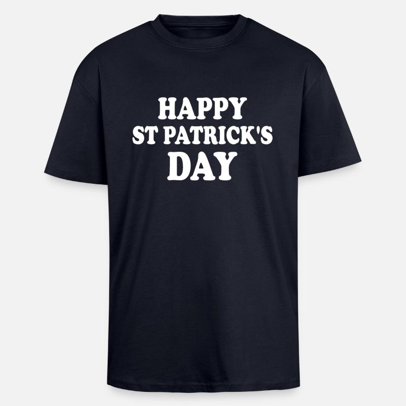 st patricks day - Oversized Heavyweight Unisex T-Shirt - French Navy