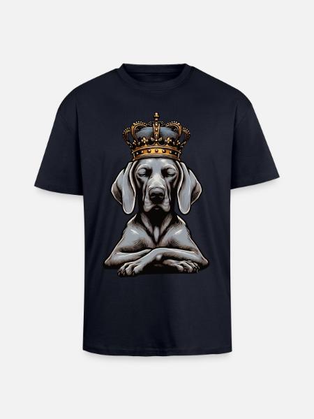 Weimaraner Weimaraner Lovers Weimaraner Keeper - Unisex Oversized Heavyweight T-shirt - french navy