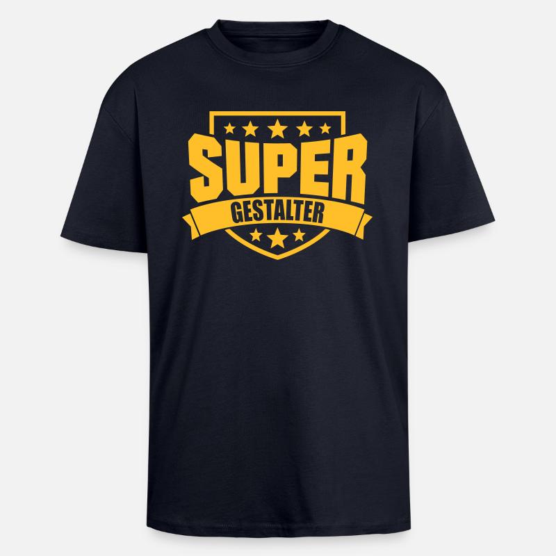 Super Gestalter - Oversized Heavyweight Unisex T-Shirt - French Navy