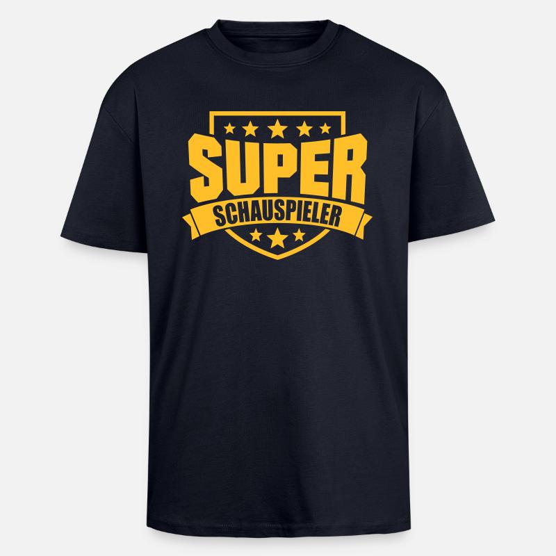 Super Schauspieler - Oversized Heavyweight Unisex T-Shirt - French Navy