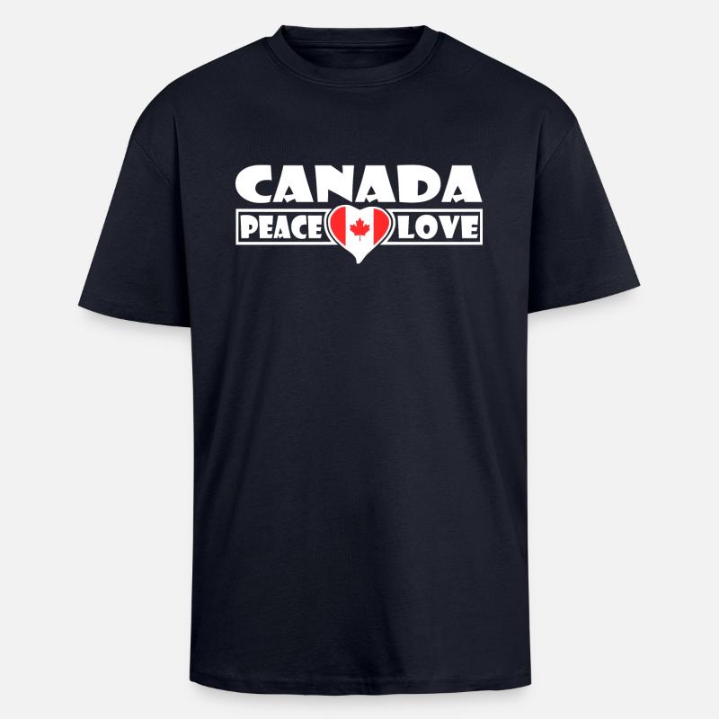 Canada - Oversized Heavyweight Unisex T-Shirt - French Navy