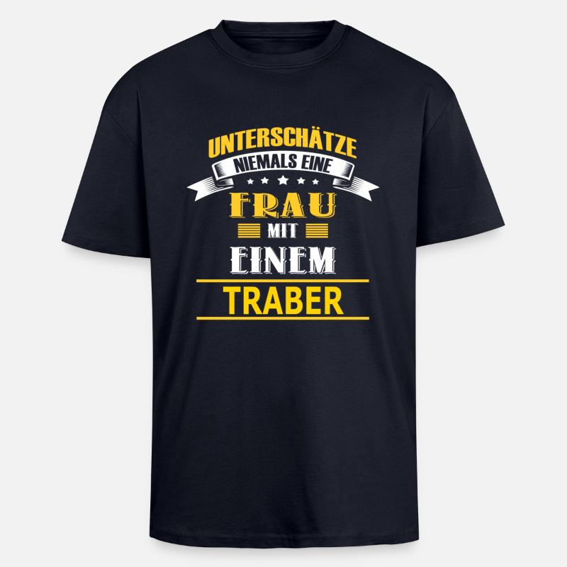 TRABER - Oversized Heavyweight Unisex T-Shirt - French Navy