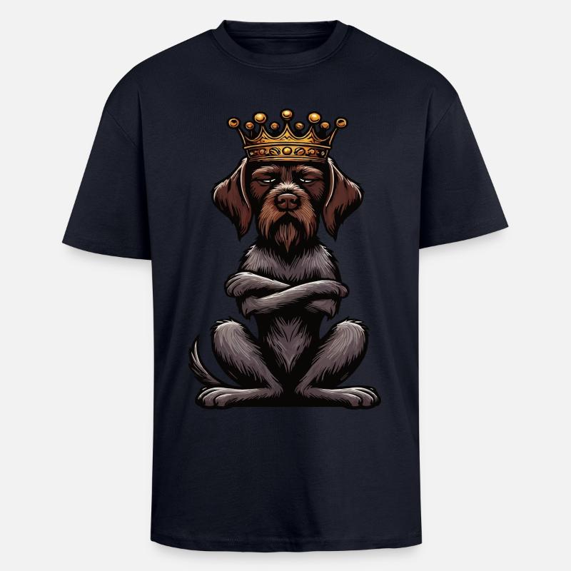 German Wirehaired German Wirehaired Owner - Unisex Oversized Heavyweight T-shirt - french navy