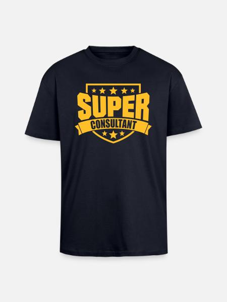 Super Consultant - Oversized Heavyweight Unisex T-Shirt - French Navy